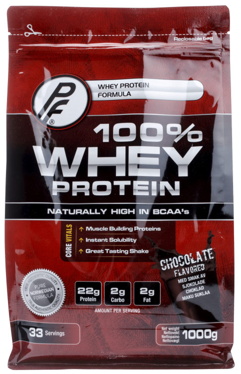 100% Whey Protein Sjokolade (PF)