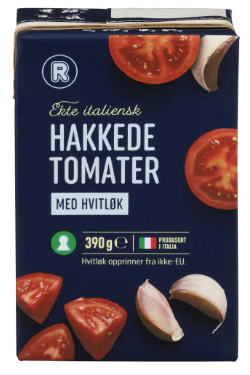 Hakkede tomater med hvitløk