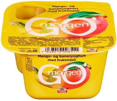 Go'Morgen Mango/Bananyoghurt og müsli