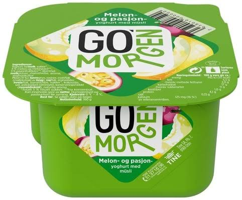 Go'Morgen Melon/Pasjonsfrukt og müsli