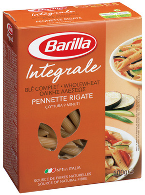 Pasta, Pennette Rigate - Fullkorn (Barilla)