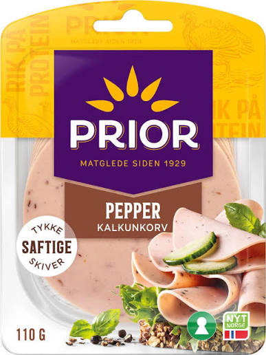 Skivet kalkunkorv med pepper (Prior)