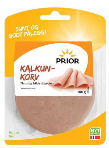 Skivet kalkunkorv stabelpk. (Prior)