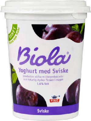 Yoghurt, sviske, Biola